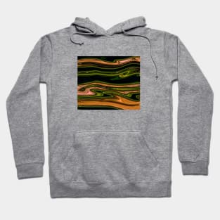 Green plants Marble Liquid Waves colors grading pattern Hoodie